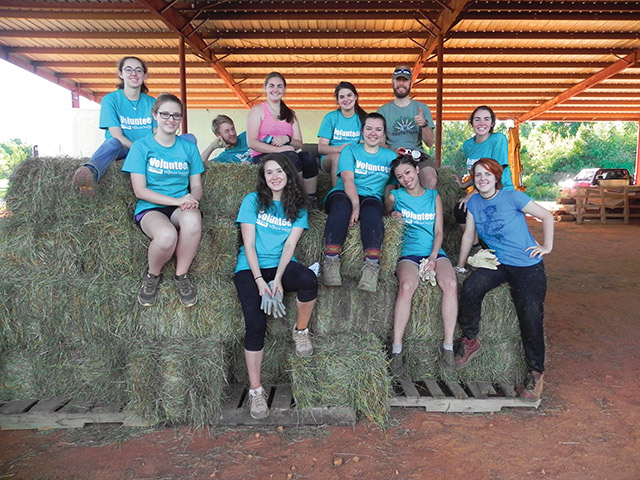 University of North Carolina - Asheville volunteers.