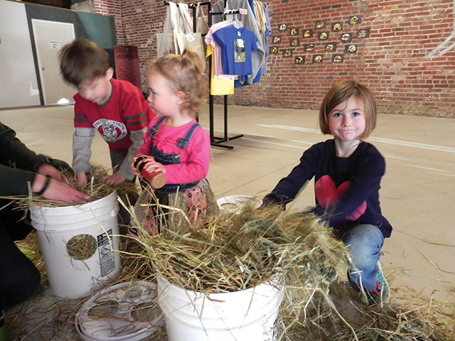 Visitors to the Welcome Center