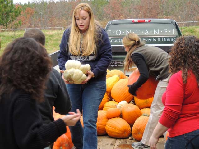 Unloading Pumpkins